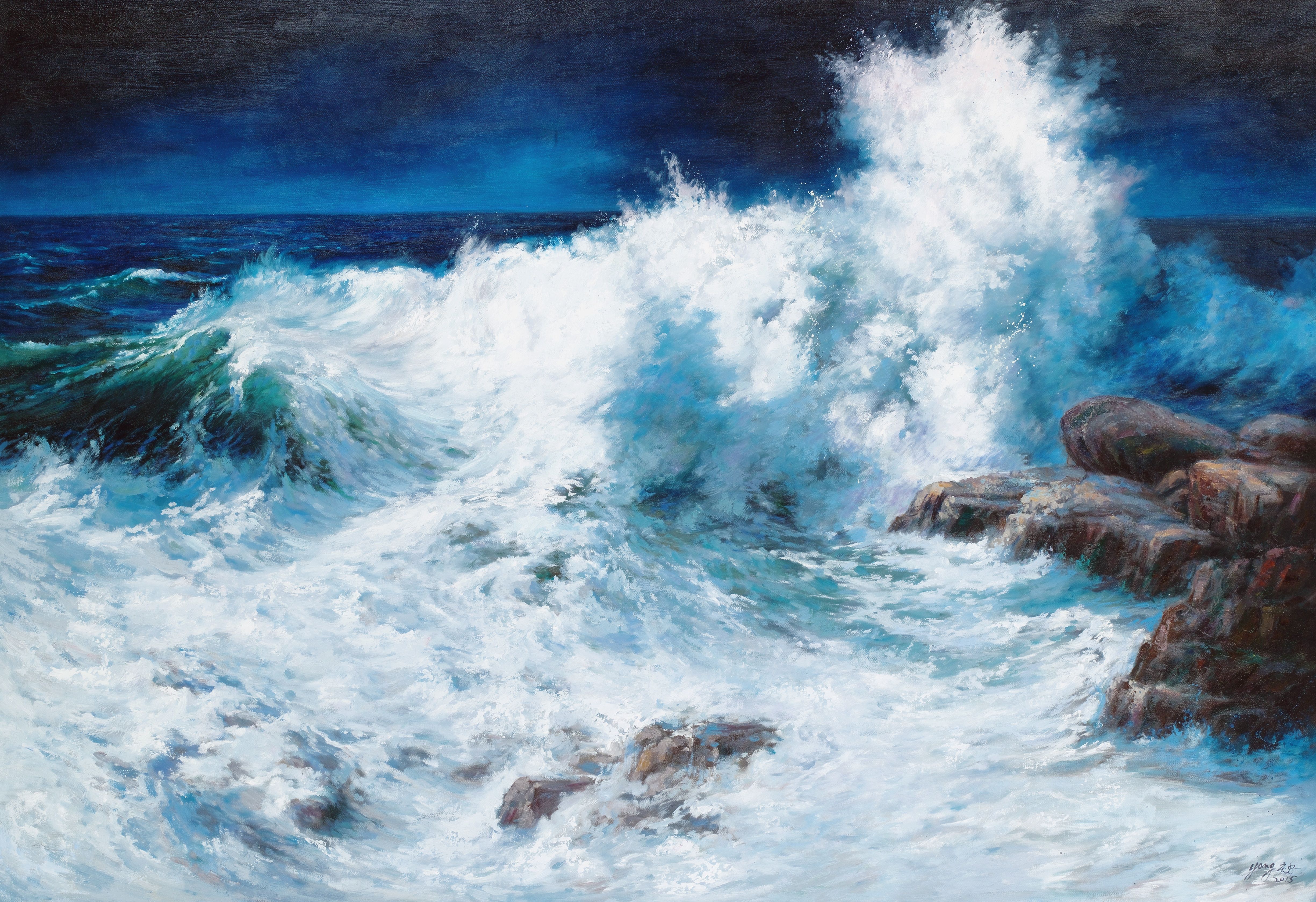 氣勢滂薄 油彩/畫布 Size:130x89.5cm