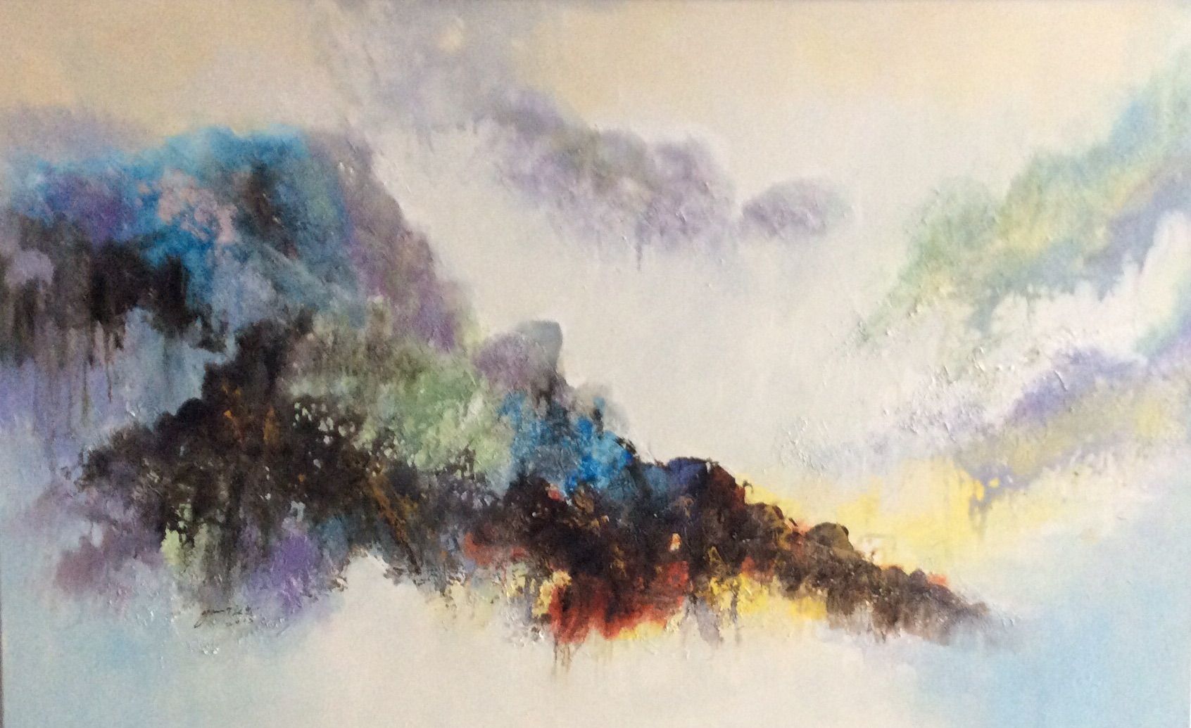 步步高升 油彩/畫布 Size:145.5x89.5cm